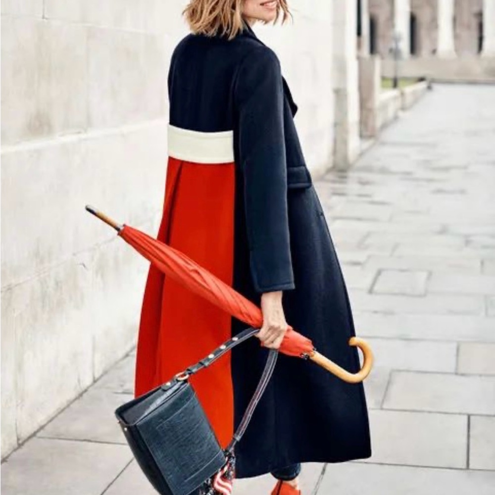 BODEN MULTI COLOR WOOL COAT farleigh